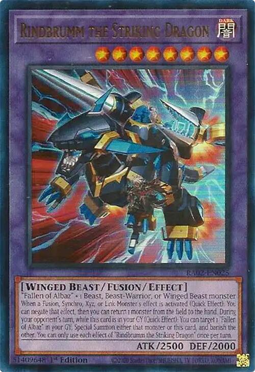 Rindbrumm the Striking Dragon (UR) [RA02-EN025] Ultra Rare